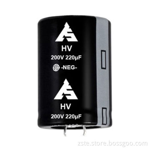Snap-in aluminum electrolytic capacitor for Servo, with wide temperature, 200V, 220uf, 3000hrsNew